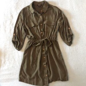 a.n.a 3/4 Sleeve Shirt Dress